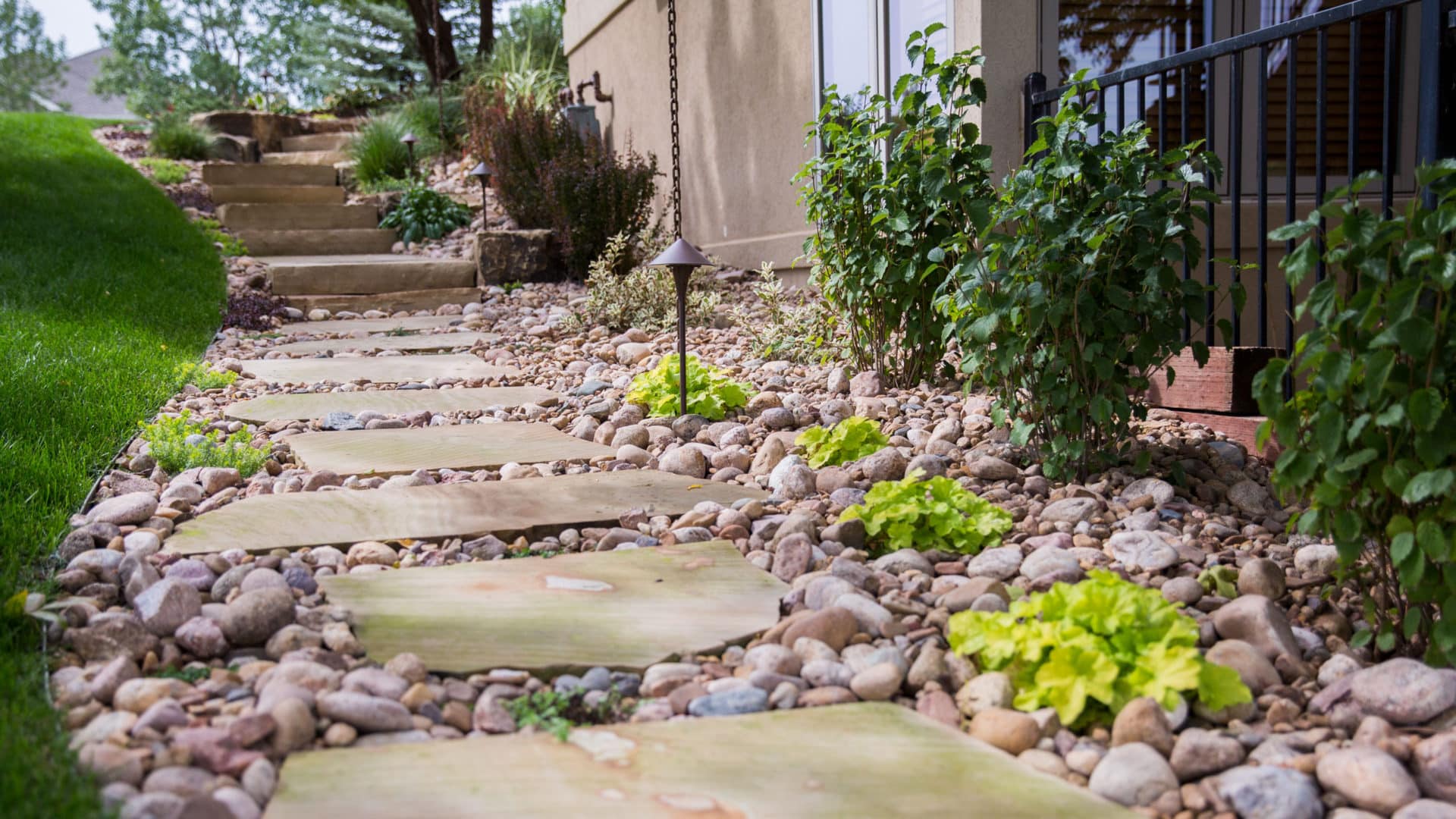 Detailed Landscape Steppers and Path - Flagstone - Patio - Rock Garden