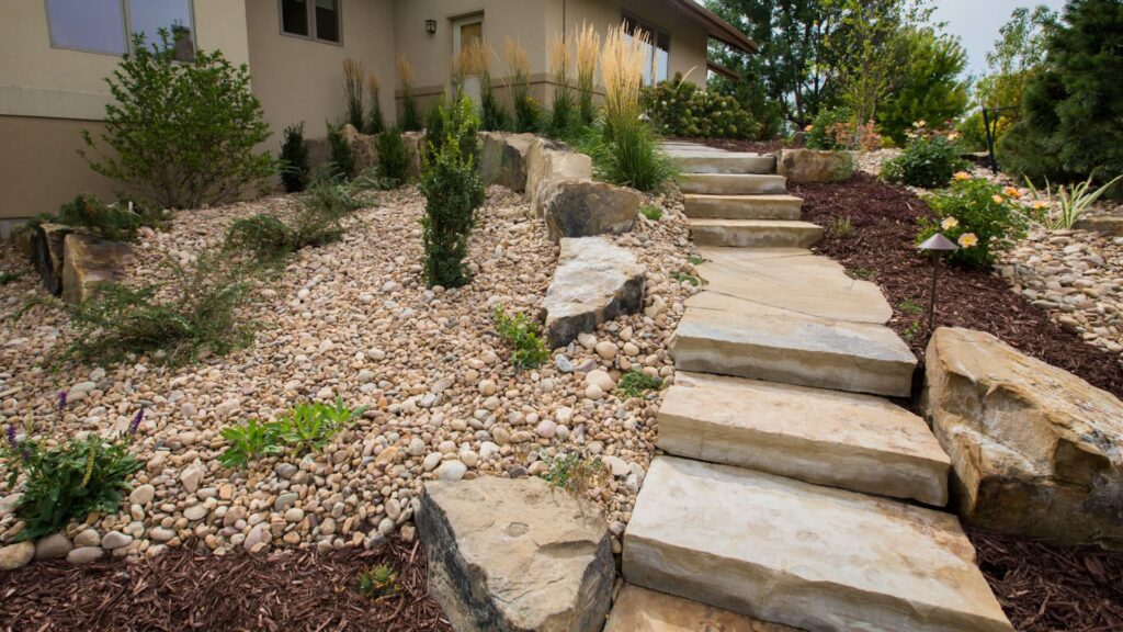 Detailed Landscape Path3 - Cowboy Stairs - Rock Garden